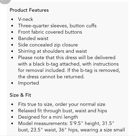 BA&SH Robe Volver Dress NWT floral Mini puff sleeve small 4 - Picture 12 of 12